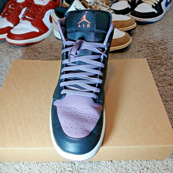 Nike Mens Air Jordan 1 Mid SE FB9911-008 Black Basketball Shoes Sneakers Sz 13 - Picture 13 of 16